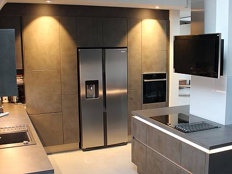 Nolte Küche, Sichtestrich mit Fußbodenheizung.